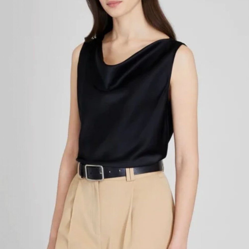 NWT Club Monaco 100% silk cami cowl neck top